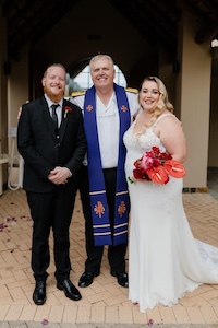 Wedding ceremony by Dr. Gerrit Rademeyer in De Kuilen