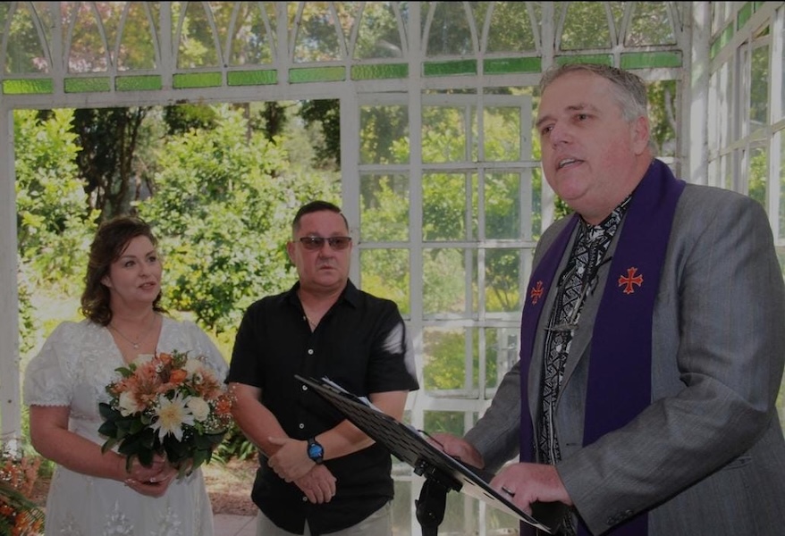 Wedding ceremony by Dr. Gerrit Rademeyer in De Kuilen