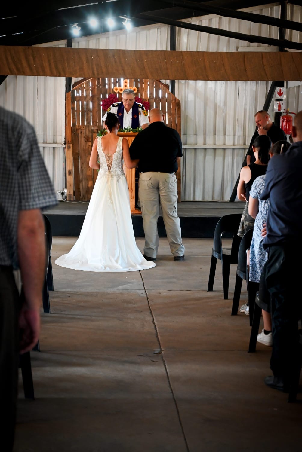 Wedding ceremony by Dr. Gerrit Rademeyer in De Kuilen