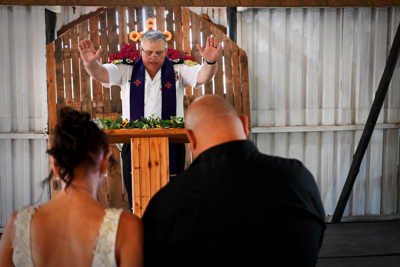 Wedding ceremony by Dr. Gerrit Rademeyer in De Kuilen